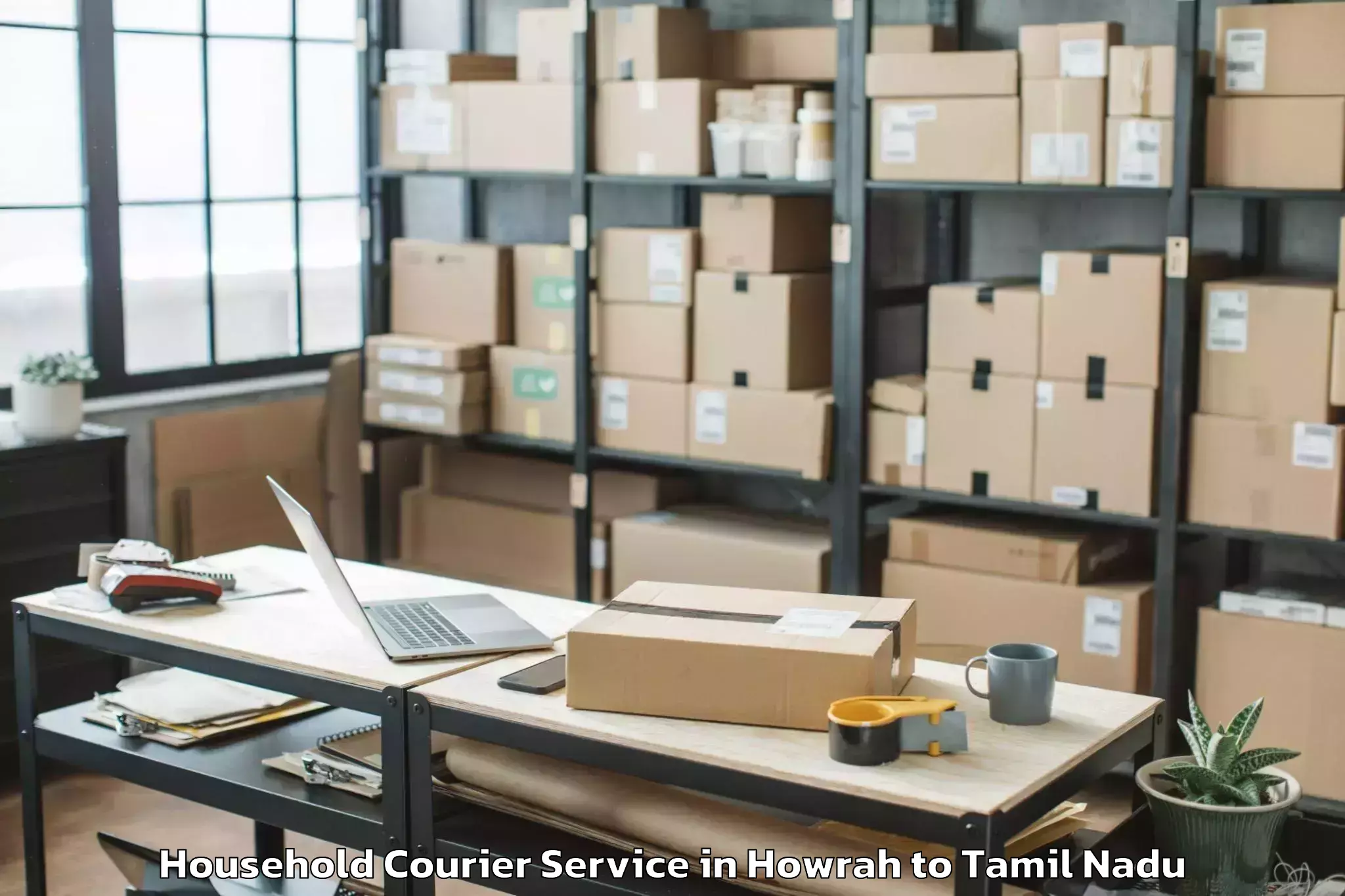 Comprehensive Howrah to Thanjavur Airport Tjv Household Courier